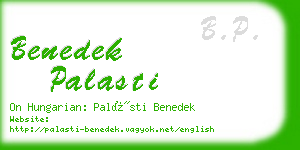 benedek palasti business card